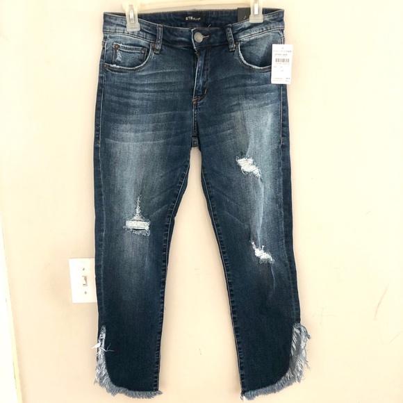 STS Blue Shady Canyon Cropped Distressed Jeans - Picture 1 of 6